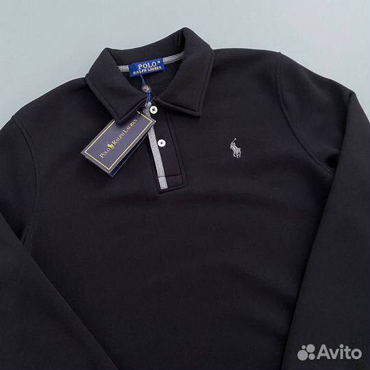 Свитшот polo ralph lauren на пуговицах черный