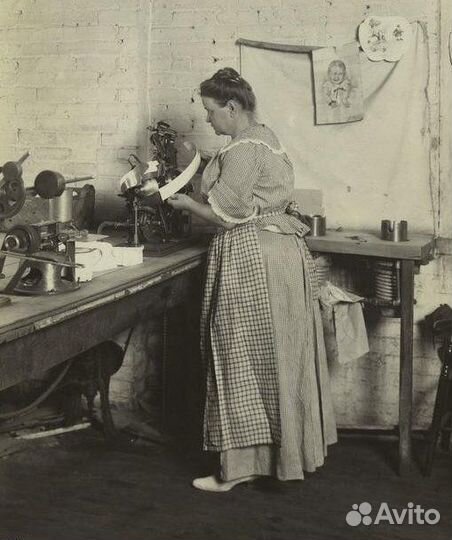 Дамский съемный воротник (винтаж, вышивка, клеймо)