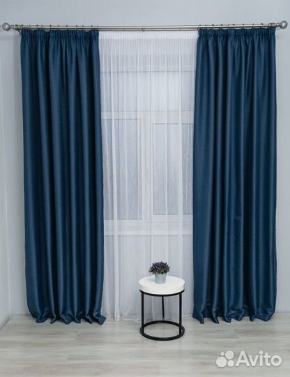 Комплект штор лен рогожка 2 шт