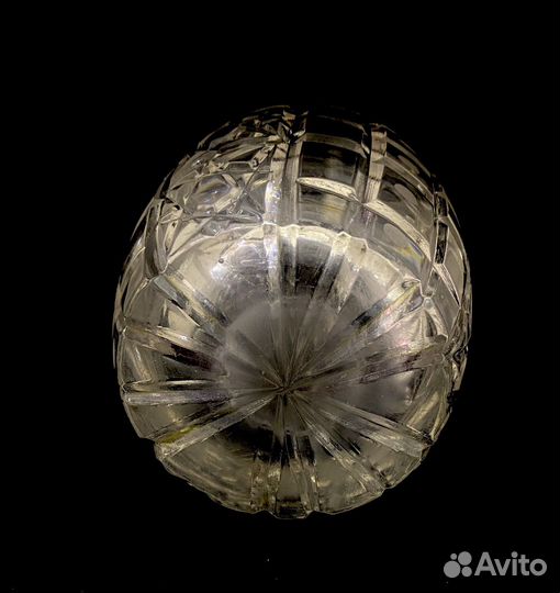 Хрустальная ваза с серебром