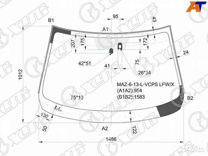 Стекло лобовое mazda mazda6 2012-2018