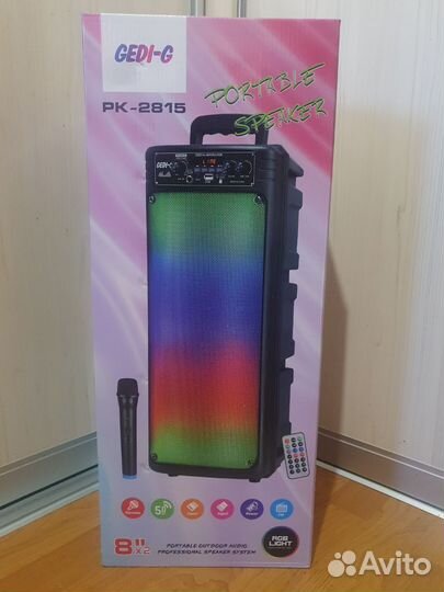 Блютуз колонка большая с караоке новая