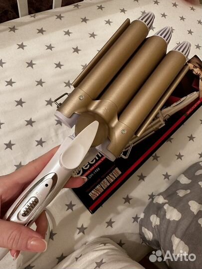 Плойка тройная для завивки волос новая