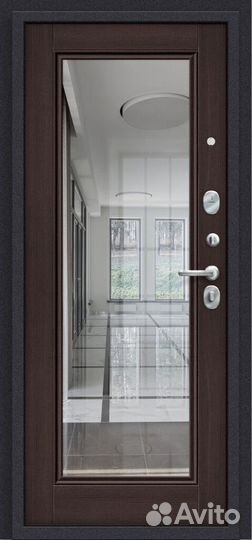 Дверь входная porta R-3 51П61 Graphite зеркало