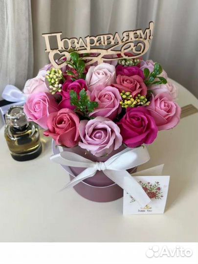 Букет из мыльных роз