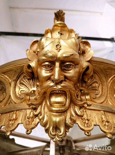 Старинная люстра 19 век бронза