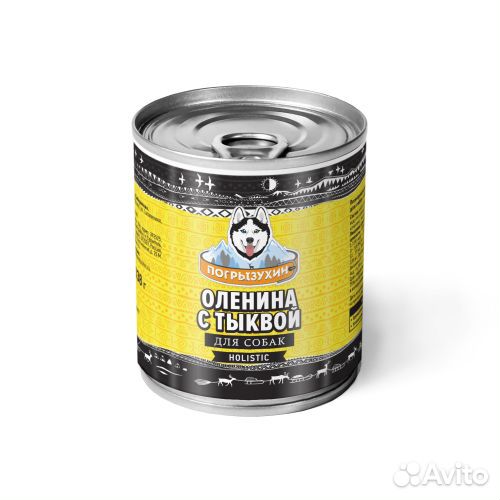 Корм для собак Погрызухин оленина тыквой 338гр