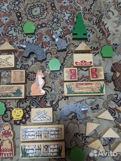 Деревянный конструктор, деревянный алфавит