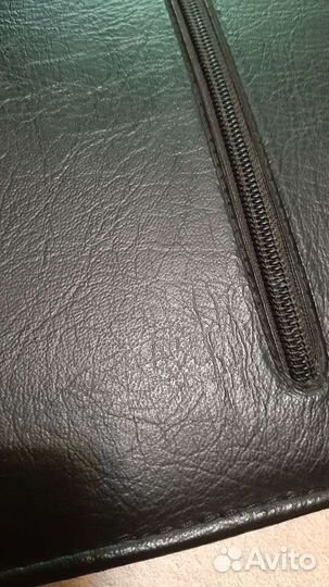 Кожаная папка А4 на молнии
