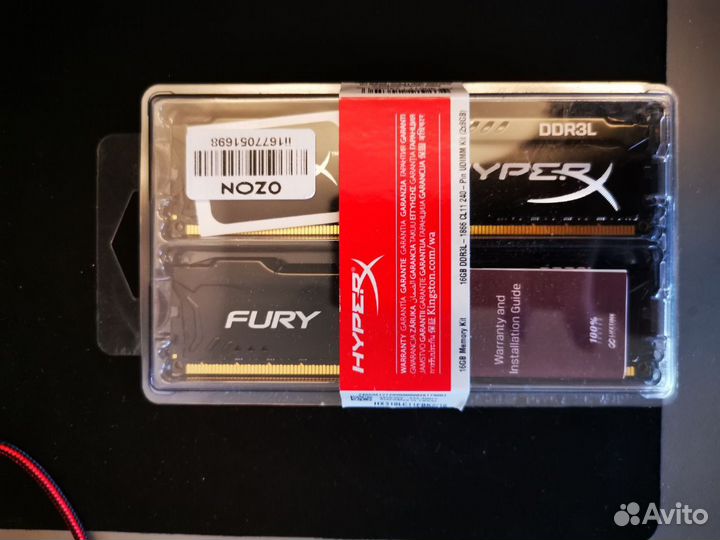 Оперативная память Fury Hyperx ddr3l 2x8GB