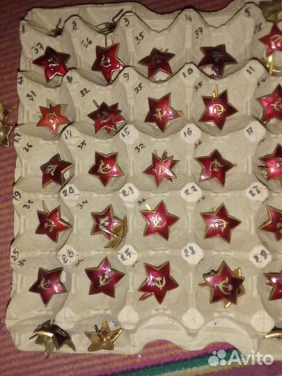 Коллекция звездочек кокард на головные уборы Ркка