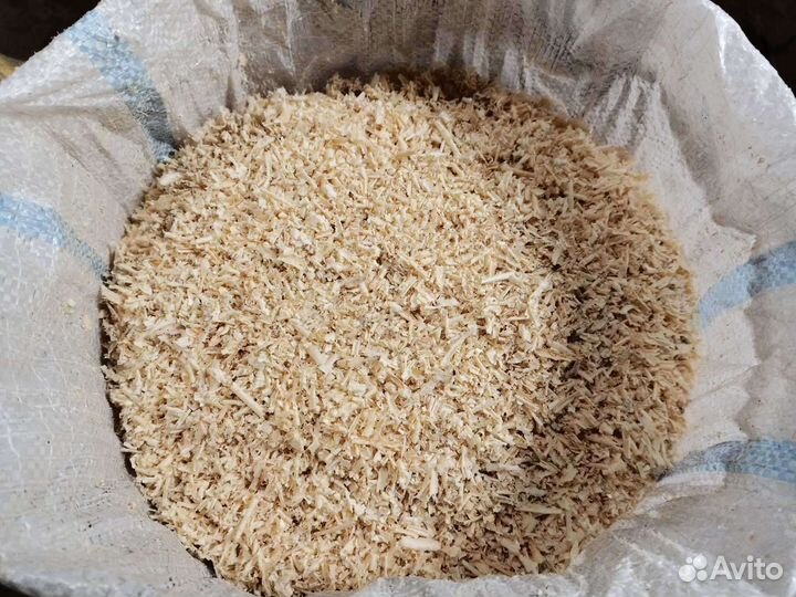 Стружка сухая в мешках
