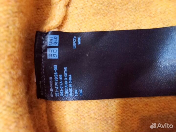 Джемпер uniqlo s 100% шерсть
