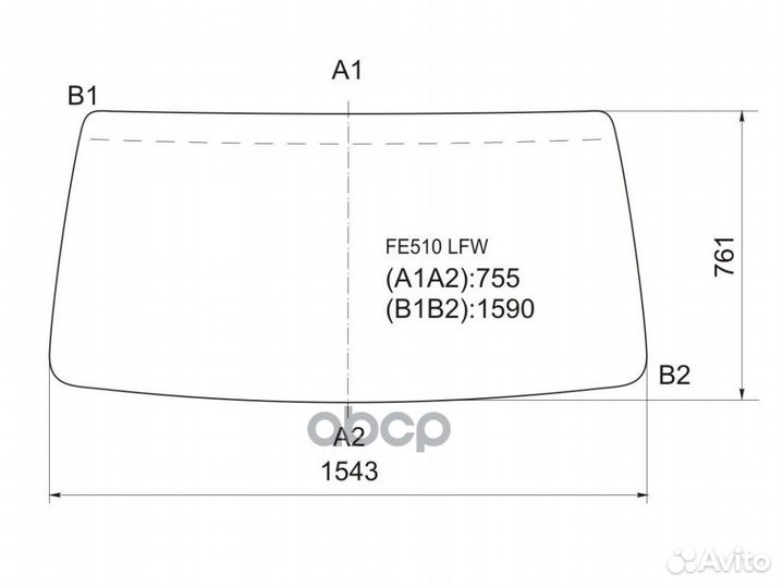Стекло лобовое в резинку mitsubishi canter truc