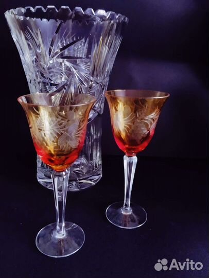 Хрустальные фужеры гдр