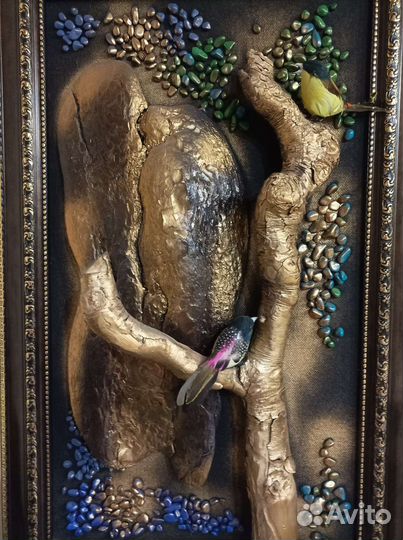 Картина панно из дерева