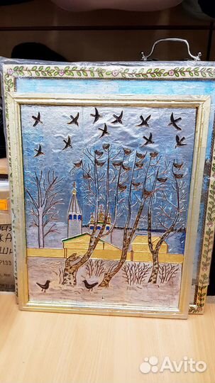 Картины из стружки мелкой бронзы