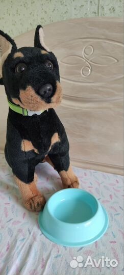 Игрушка щенок добермана