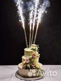 Фонтан Свеча в торт