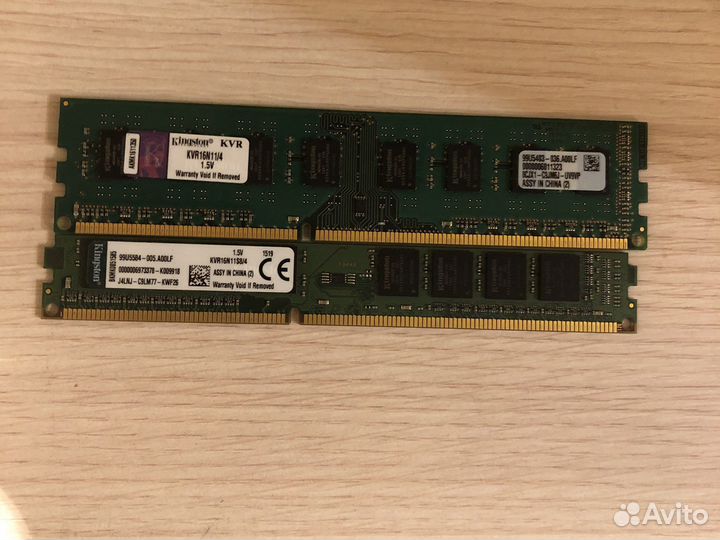 Оперативная память kingston ddr3 8 gb 1600