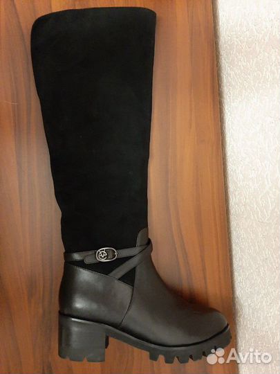 Сапоги зимние новые нат.кожа/замша/мех