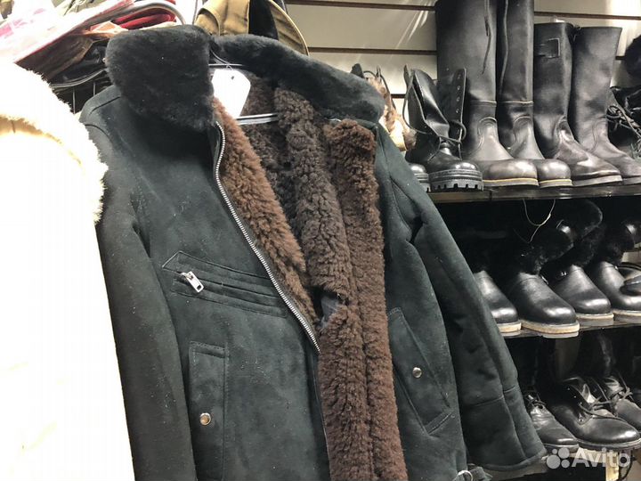 Дубленка летная укороченная летная меховая куртка