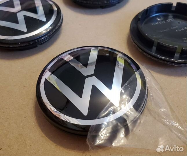 Заглушки литых дисков new black Volkswagen 66мм