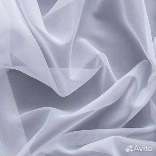 Тюль вуаль белый
