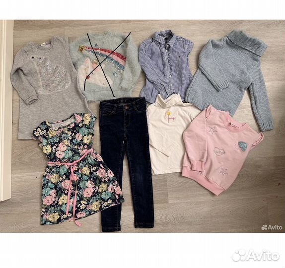 Финменный вещи на девочку 4-5 лет пакетом