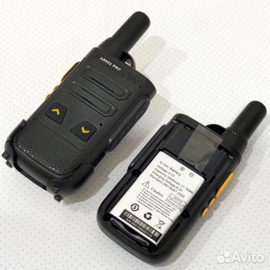 Легкая рация с наушником, комплект 2 штуки
