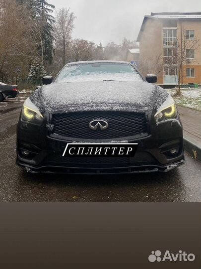 Сплиттер на передний бампер Infiniti