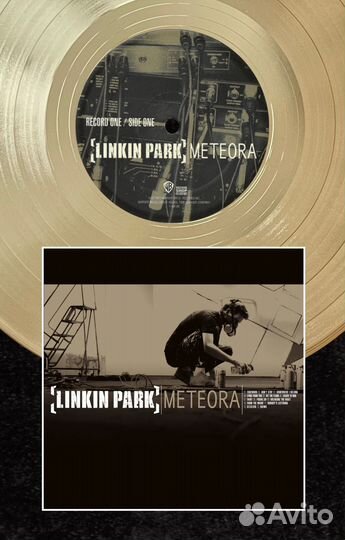 Linkin Park золотой винил в рамке готовый подарок