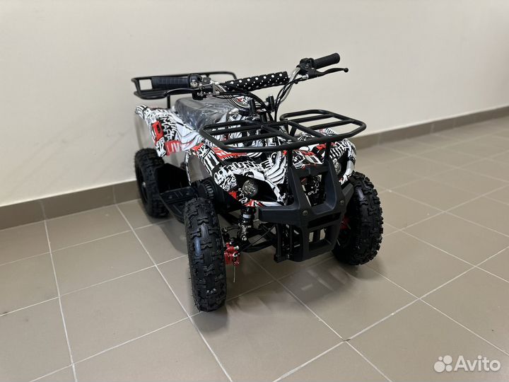 Детский квадроцикл с электростартером grizzly 49cc