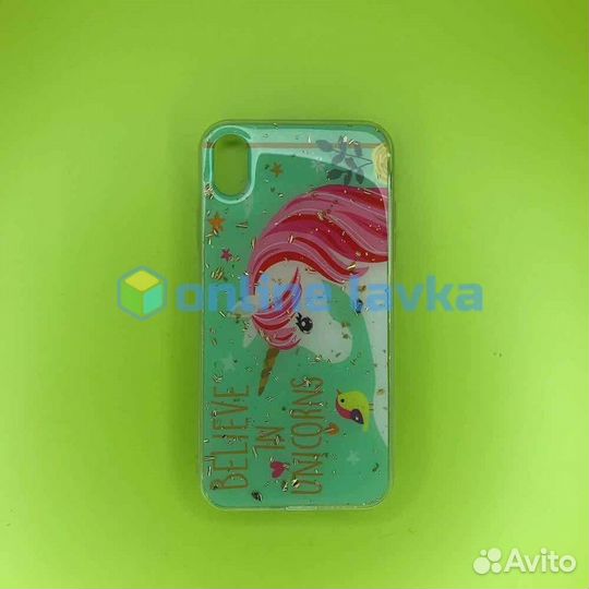 Чехол единорог для iPhone Xr (004)