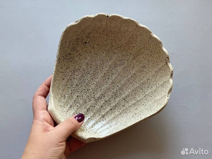 Салатник ракушка керамика