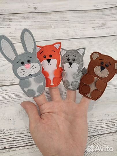 Сказка колобок из фетра (пальчиковый театр)