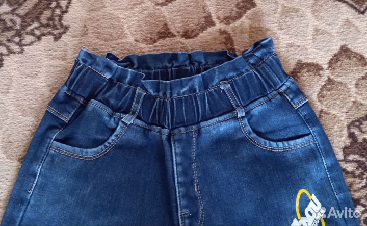 Джинсы утеплённые, для девочки, рост 146-150