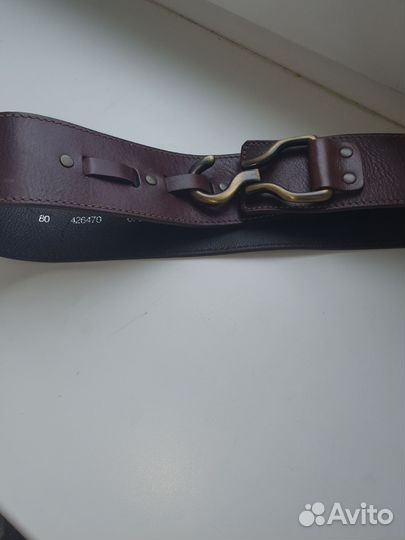 Ремень женский кожаный широкий
