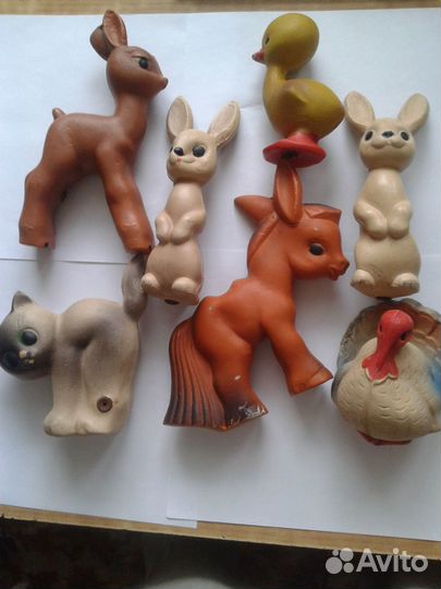 Игрушки резиновые СССР пищалки Красный треугольник