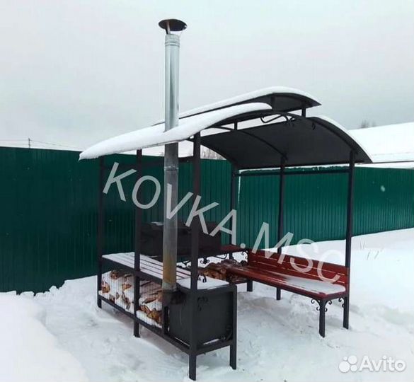 Беседка с мангалом
