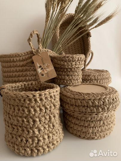 Корзина из джута