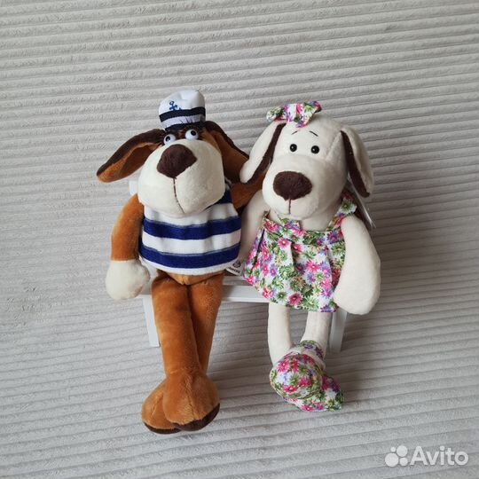 Собака новые мягкие игрушки 2шт
