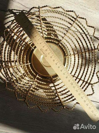 Ваза фруктовница СССР золотая металл