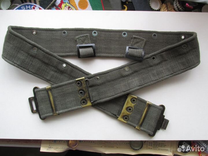 Английский армейский ремень, хлопок. До 125 см