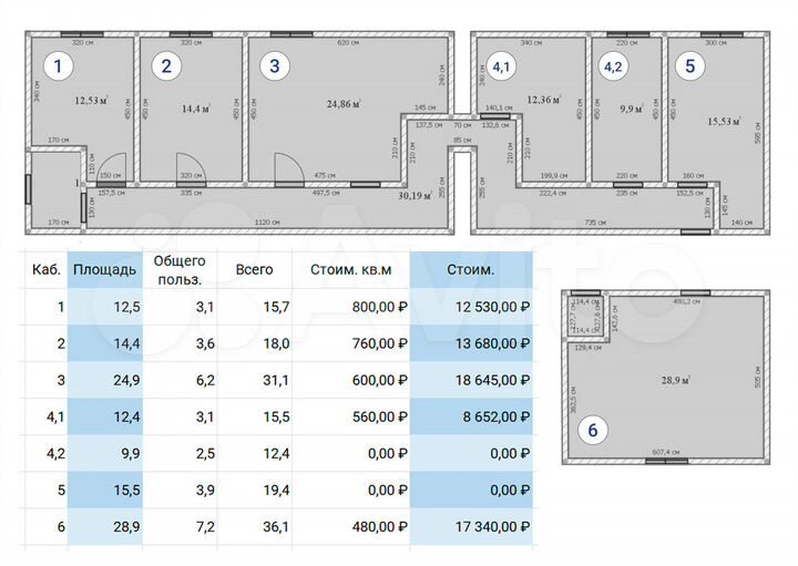 Свободного назначения, 12.4 м²