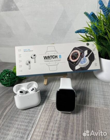 Набор Apple Watch 8 + Airpods Pro