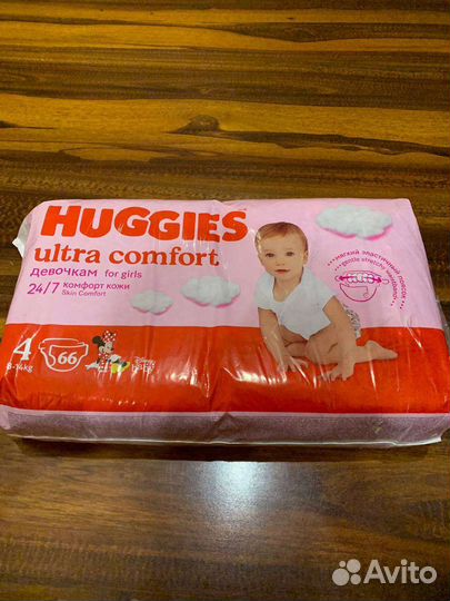 Подгузники Huggies Ultra Comfort 4 8-14кг 66шт