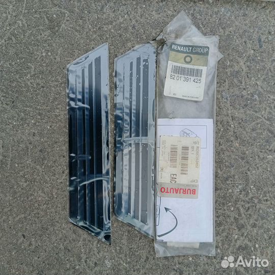 Накладки заднего порога салонные Рено logan