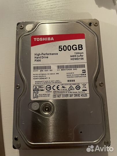 Жесткий диск toshiba 500gb