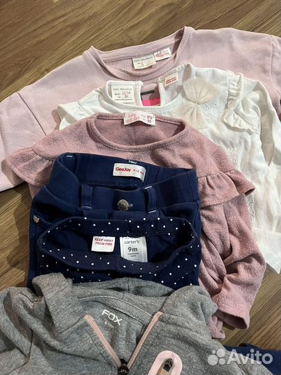 Пакет брендовой одежды для девочки 74-80